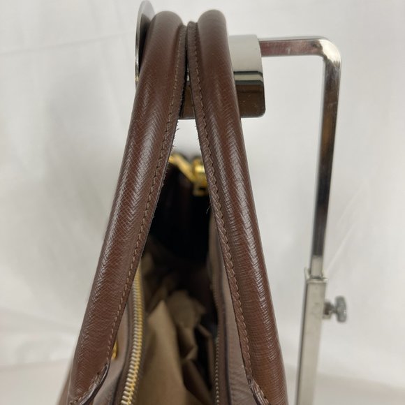 Prada Saffiano Lux Extra Large Brown Leather Zip Tote - Authenticity Certified - Picture 5 of 16